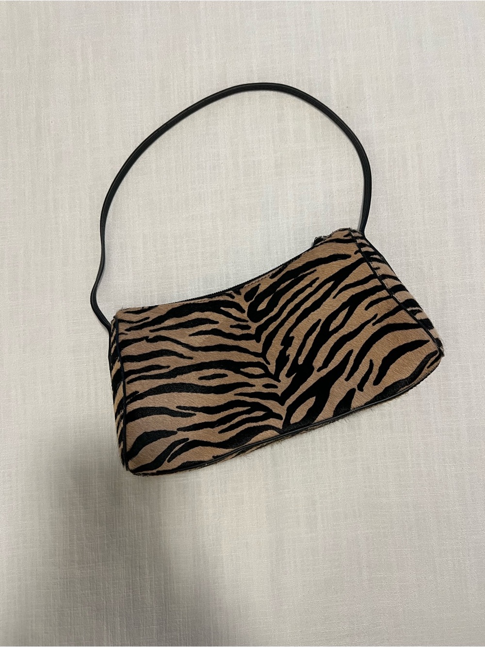 Reformation Pony Hair Shoulder Bag in Zebra Print